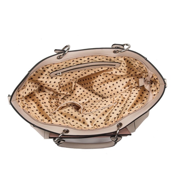 TESSA VEGAN LEATHER LARGE TOTE BAG - Picture 6 of 7